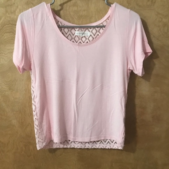 Aeropostale Tops - Aeropostale pink see-through back crop top